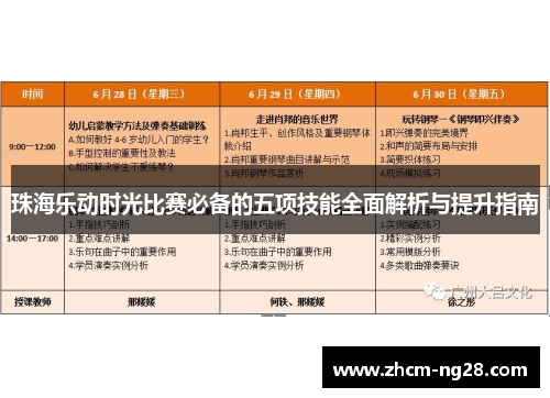珠海乐动时光比赛必备的五项技能全面解析与提升指南